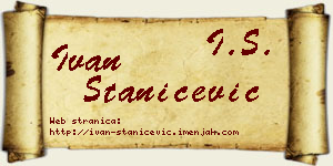 Ivan Stanićević vizit kartica